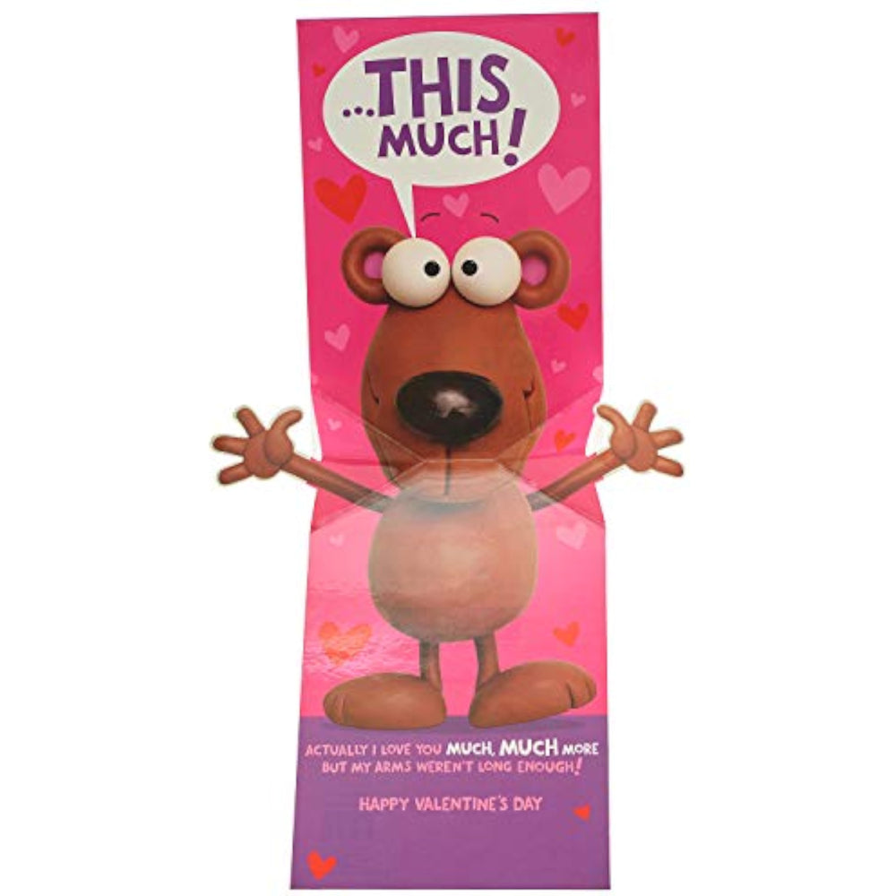 UK Greetings Cartoon Pop-Up Valentine’s Day Card featuring colorful cartoon characters and festive design for special occasions