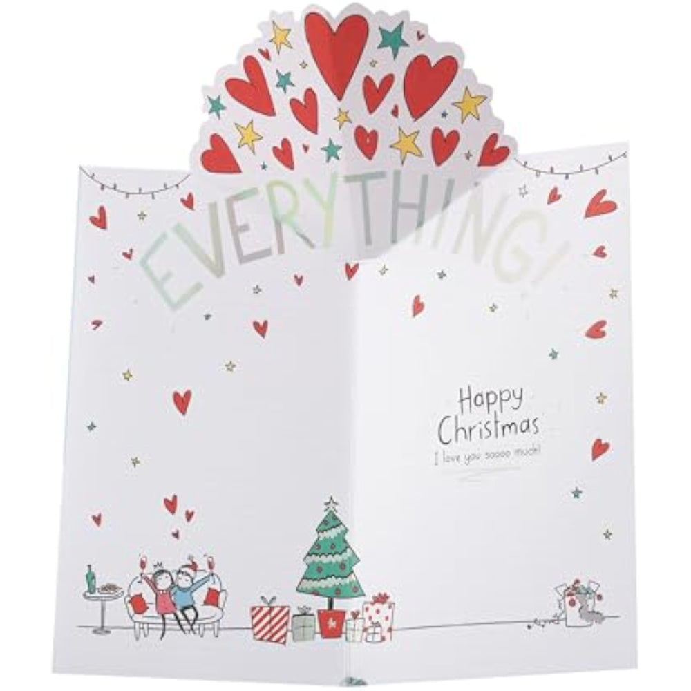 UK Greetings Christmas card for husband featuring a cute sketch design, perfect for sending holiday wishes.