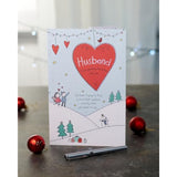 UK Greetings Christmas card for husband featuring a sweet sketch design, perfect for holiday greetings and festive messages.