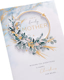 UK Greetings Christmas card for mother featuring a colorful floral design, perfect for holiday greetings and festive occasions.