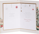 UK Greetings Christmas card for Mum featuring a festive tree and presents design, perfect for holiday greetings.