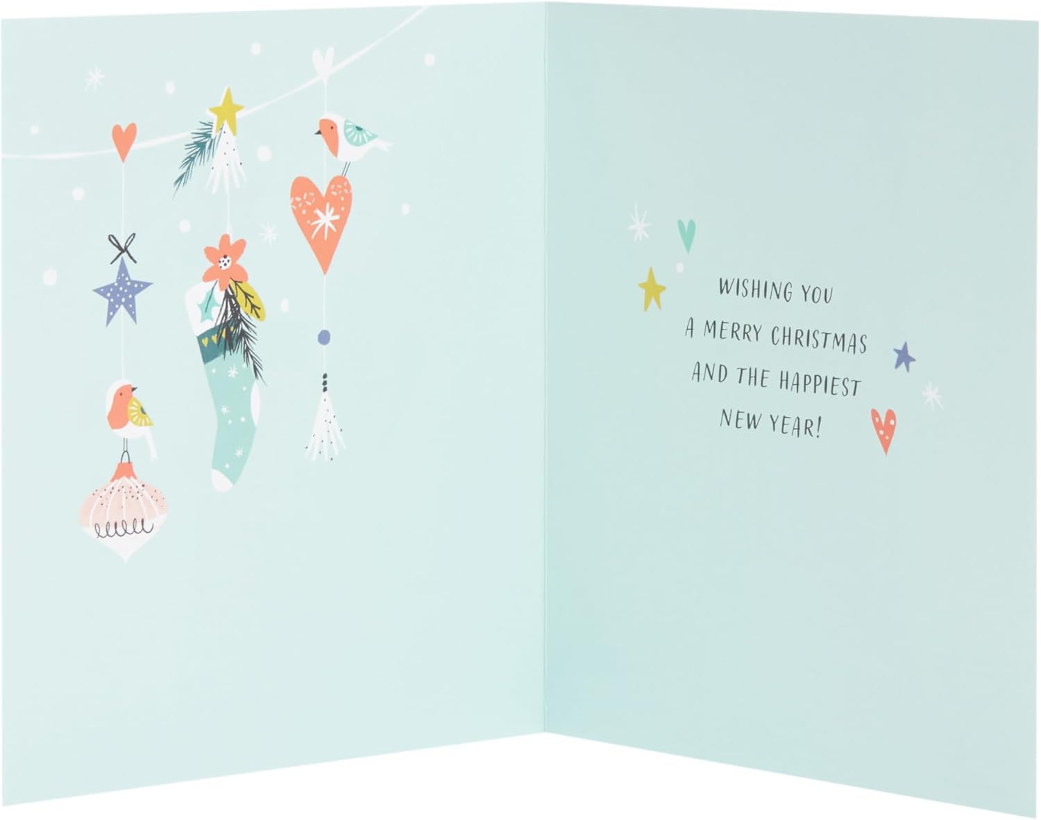 UK Greetings Christmas card for Nana with a lovely pink design, featuring festive holiday imagery and heartfelt message.