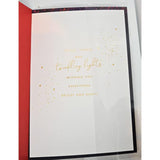 UK Greetings Christmas card for special friends featuring festive drinks and a gold foil finish, showcasing holiday greeting card design.