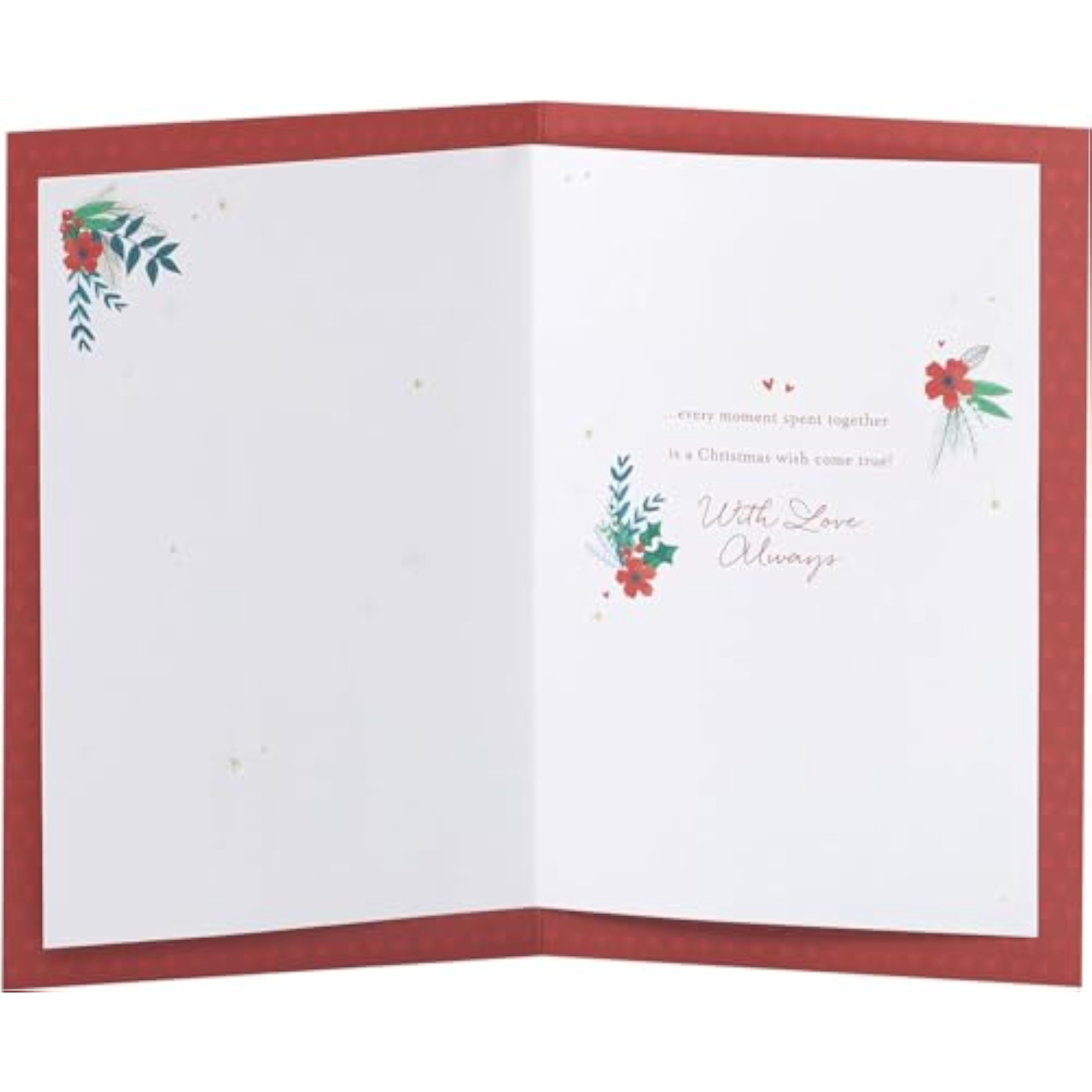 UK Greetings Christmas card for the one I love featuring a festive stocking design, perfect for holiday greeting cards.