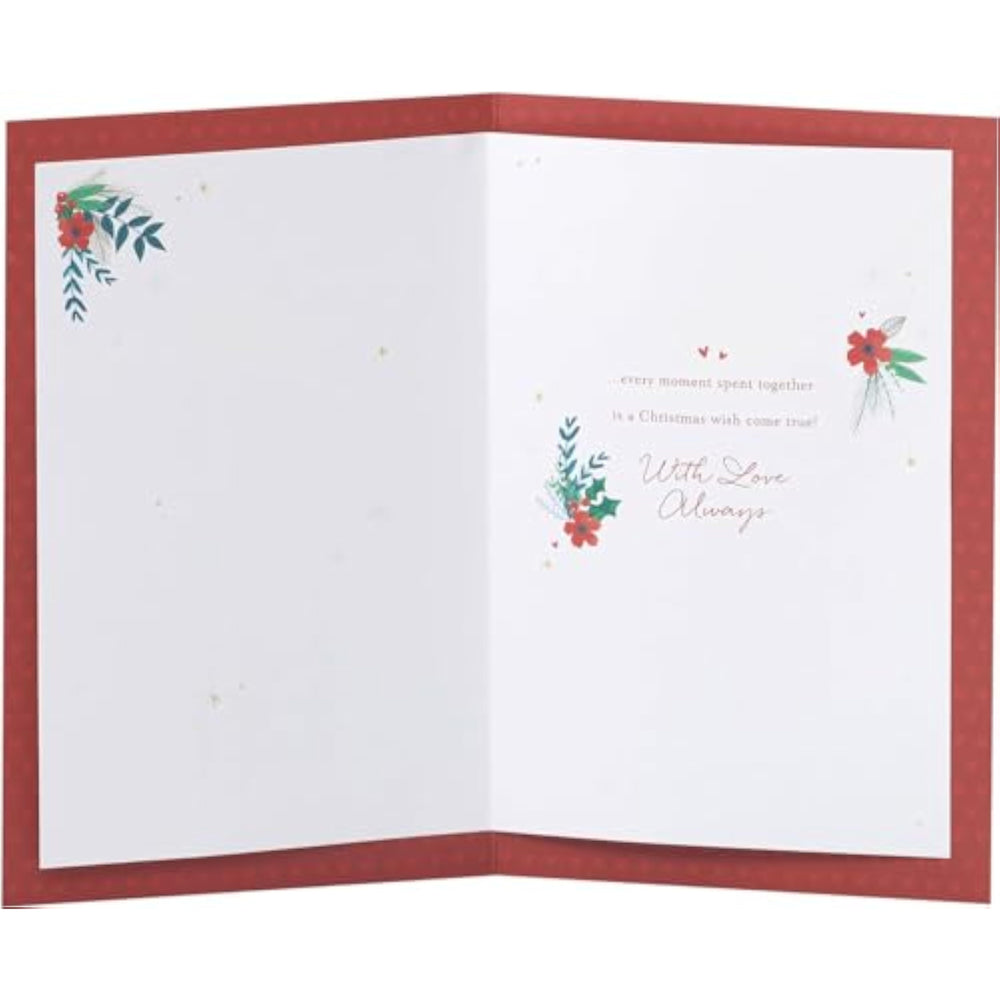 UK Greetings Christmas card for the one I love featuring a festive stocking design, perfect for holiday greeting cards.