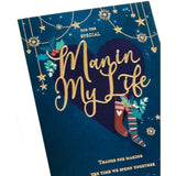Christmas greeting card for the special man by UK Greetings, featuring gold lettering and colorful holiday design, 165x254 mm.