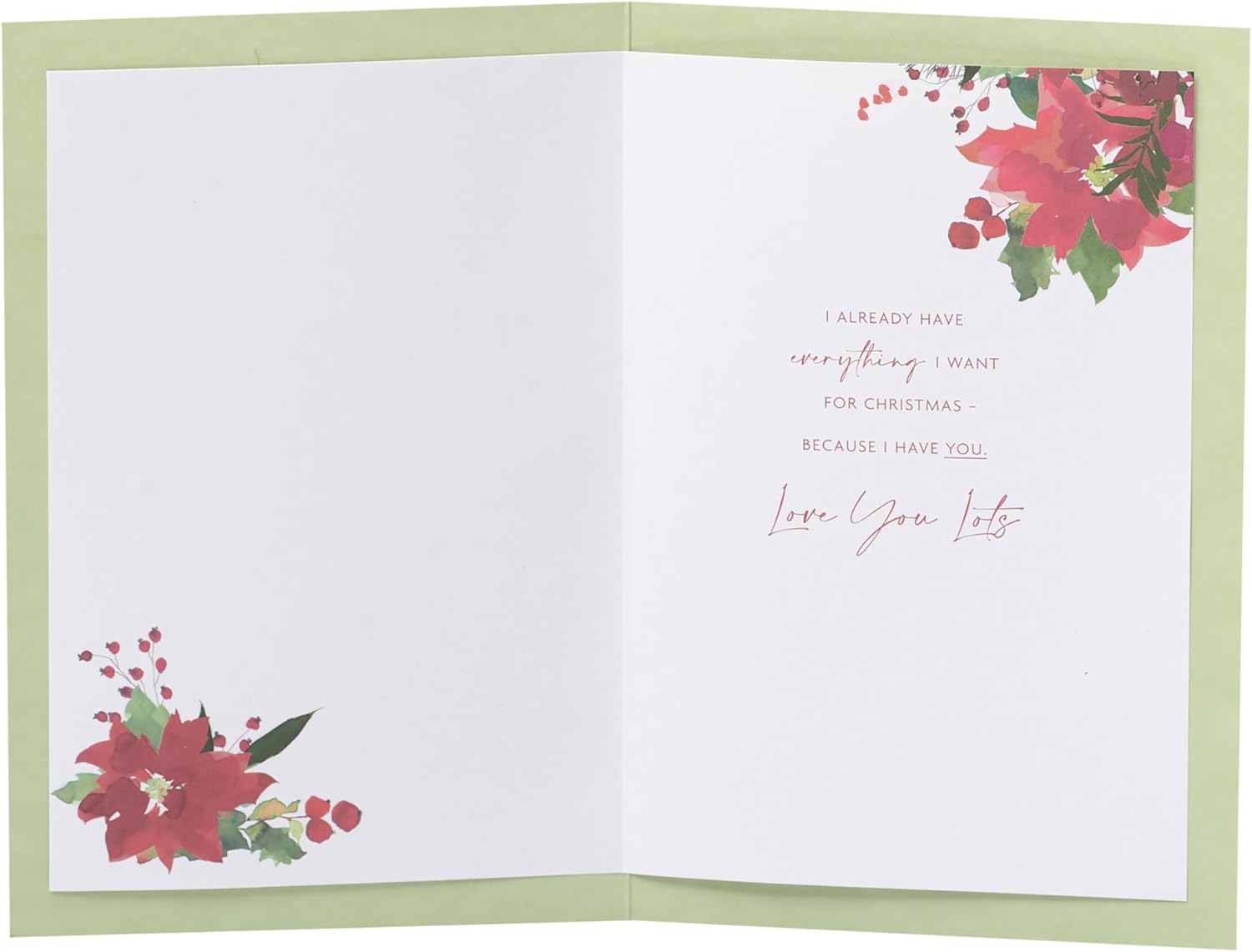 UK Greetings Christmas card for wife featuring a festive bouquet design, perfect for holiday greetings and seasonal cheer.