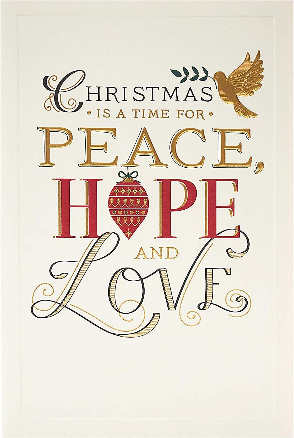 UK Greetings Christmas card featuring a peaceful religious scene for the holiday season, perfect for Christmas greetings.