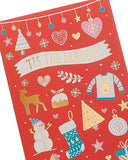 UK Greetings Christmas money wallet card, festive greeting card with holiday-themed design and space for money or gift cards.