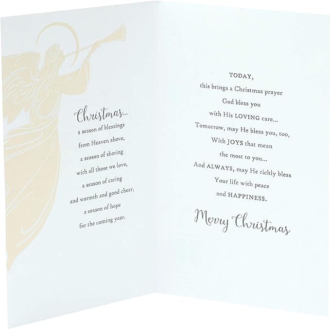UK Greetings Christmas Prayer religious greeting card featuring festive holiday imagery and a heartfelt prayer message.