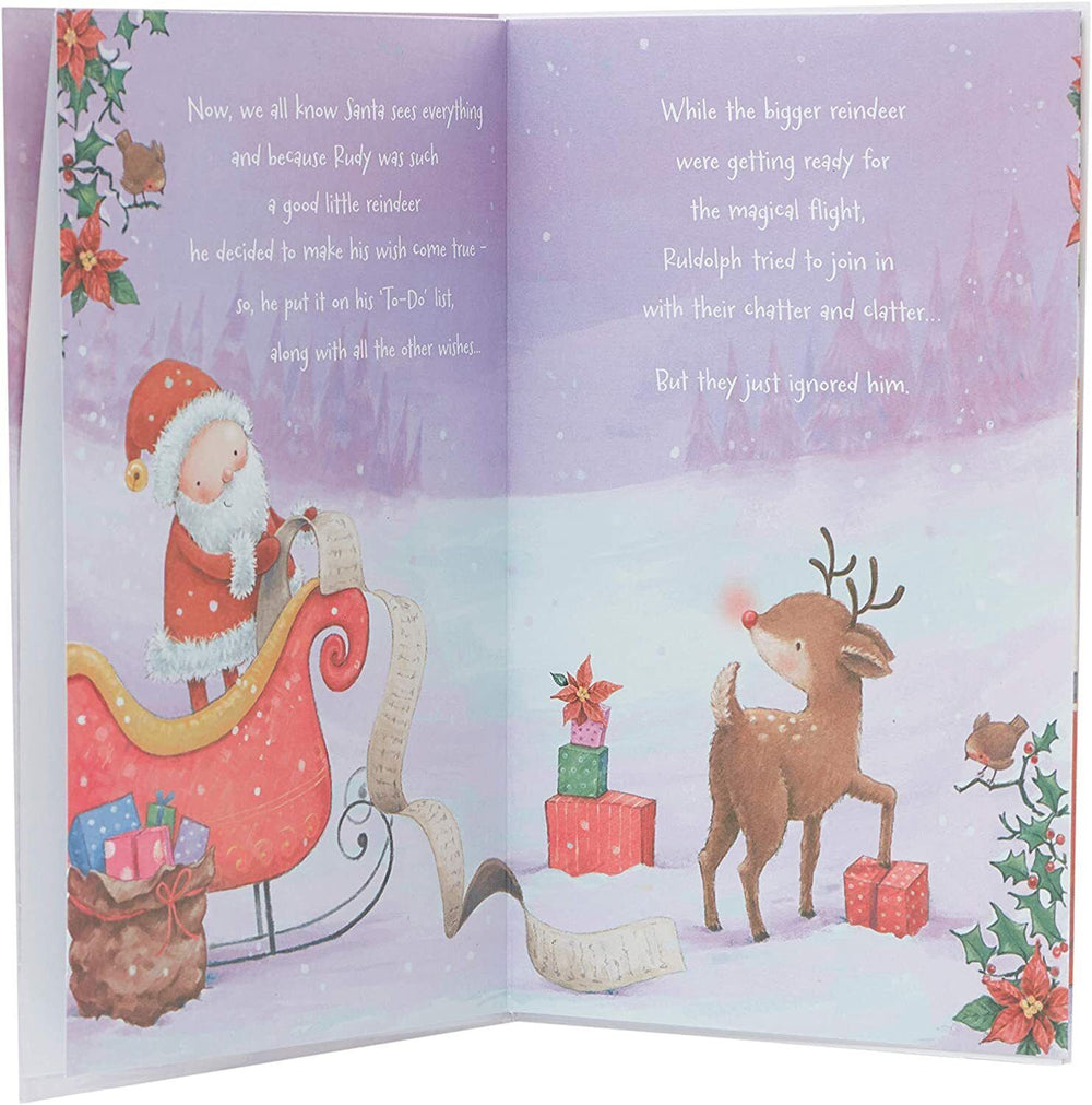 UK Greetings Christmas Story greeting card featuring a festive design for granddaughter, perfect for holiday wishes.