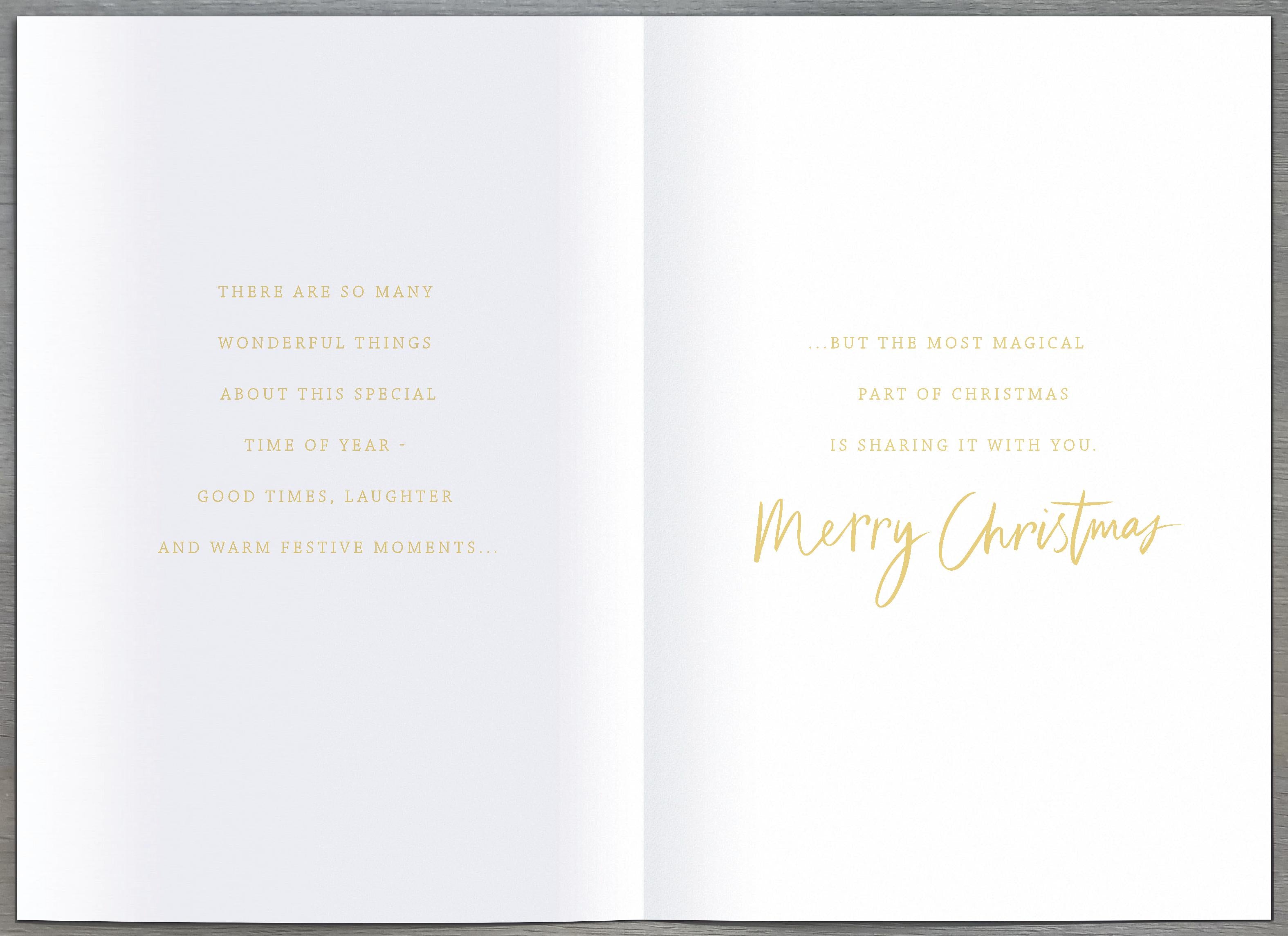 UK Greetings Christmas Tree City Scene greeting card featuring festive holiday imagery for my amazing husband.