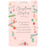 UK Greetings Christmas Wishes with Love Christmas Card featuring festive design, perfect for holiday greeting messages.