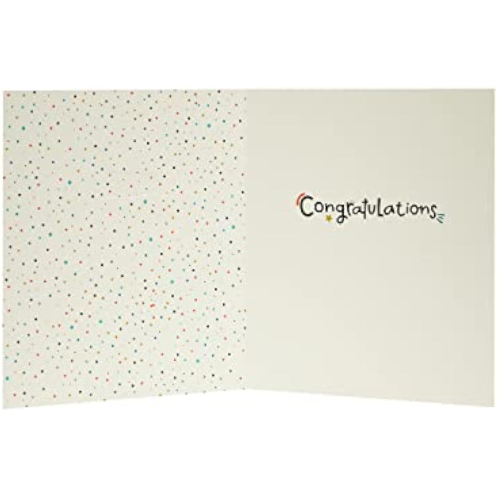 UK Greetings Clever Sausage Exams Passed Congratulations Card featuring a humorous cartoon sausage celebrating academic success.