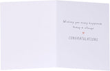 UK Greetings colourful hearts anniversary card for friends, featuring bright and loving design on greeting card.