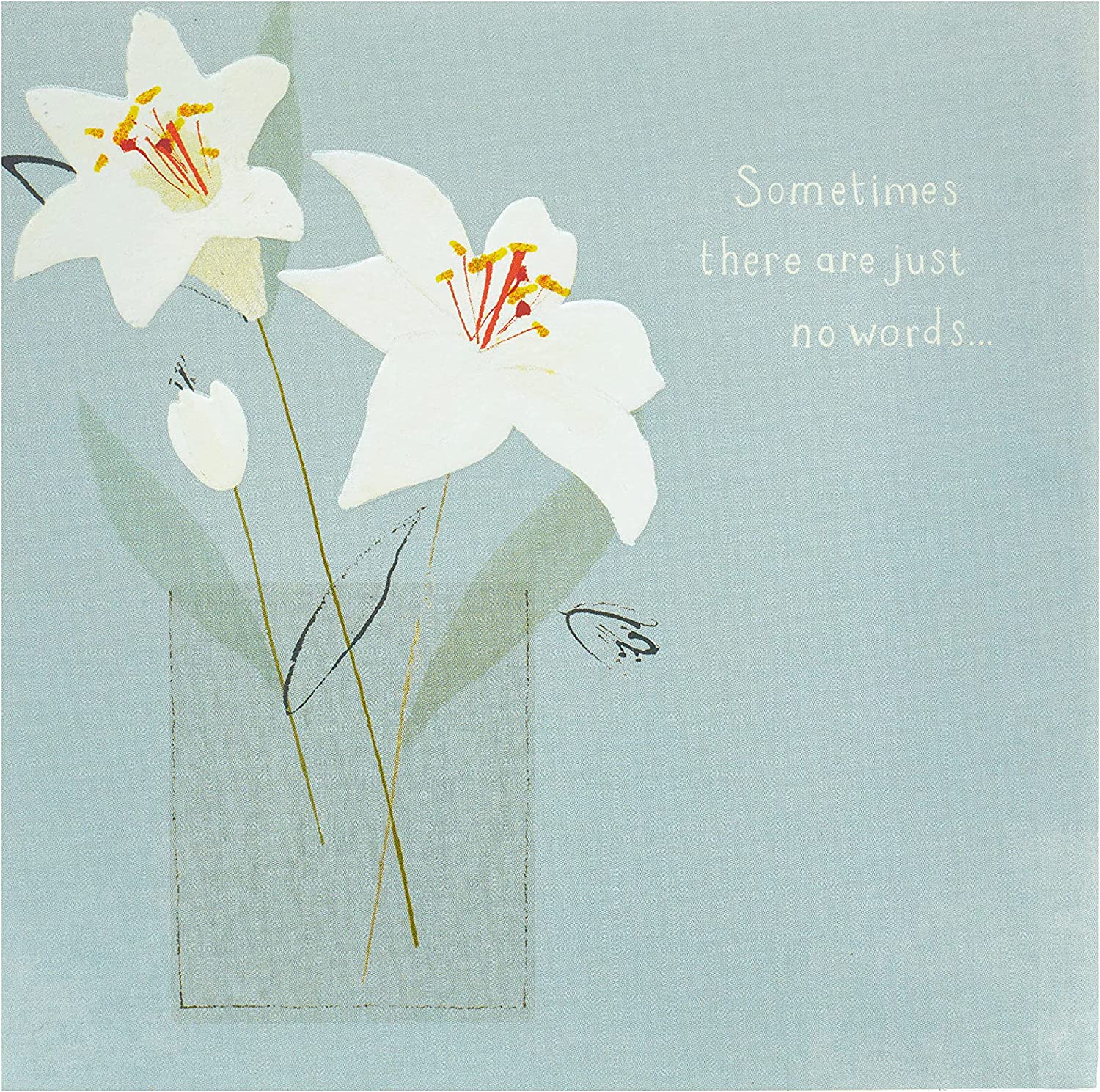 UK Greetings condolence sympathy card with heartfelt message, designed for expressing support and comfort during difficult times.