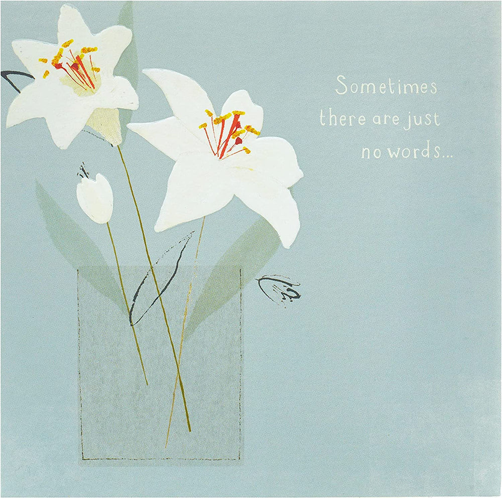 UK Greetings condolence sympathy card with heartfelt message, designed for expressing support and comfort during difficult times.