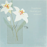 UK Greetings condolence sympathy card with heartfelt message, designed for expressing support and comfort during difficult times.