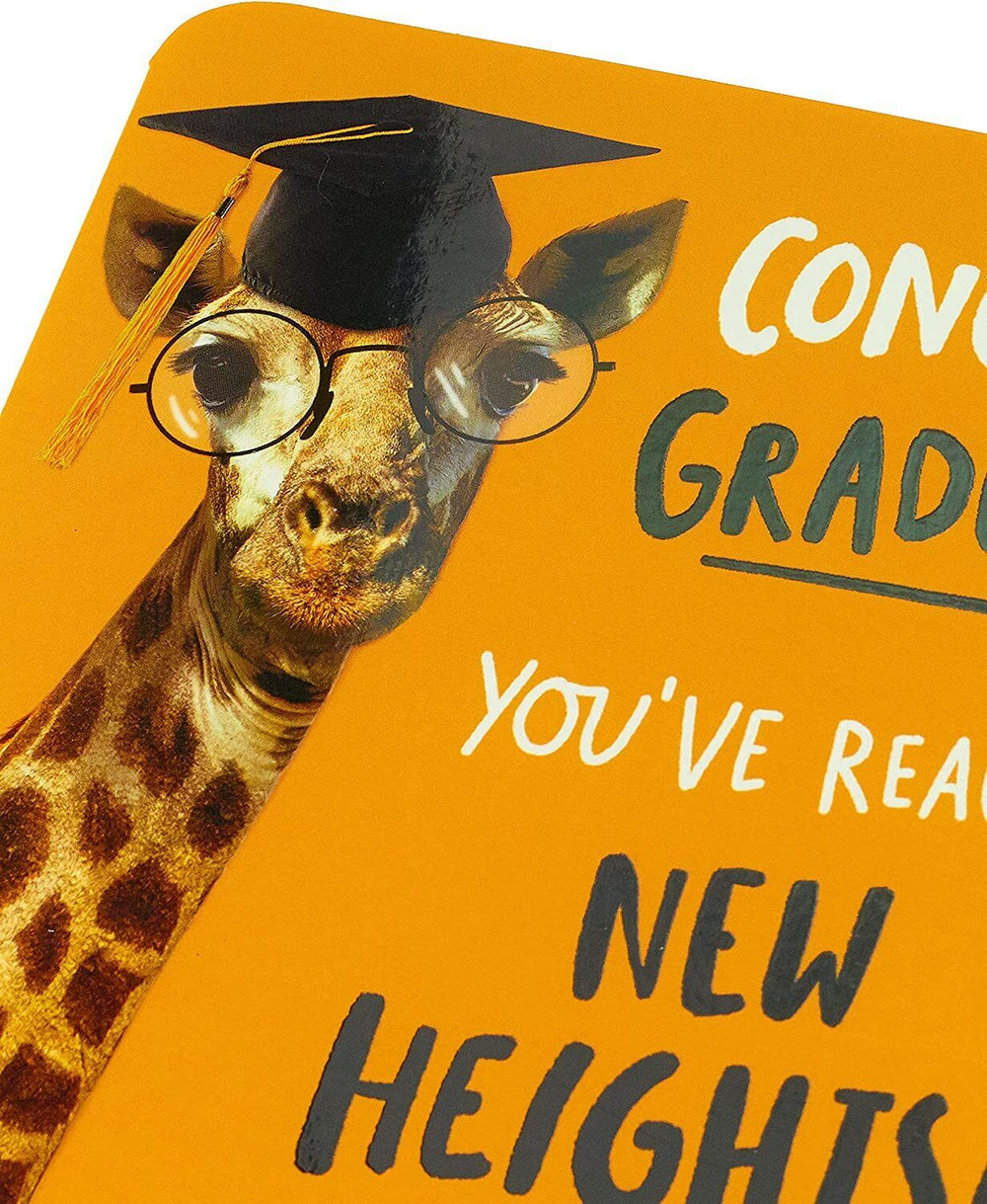 UK Greetings funny university graduation card featuring a celebratory design and humorous message for graduates.