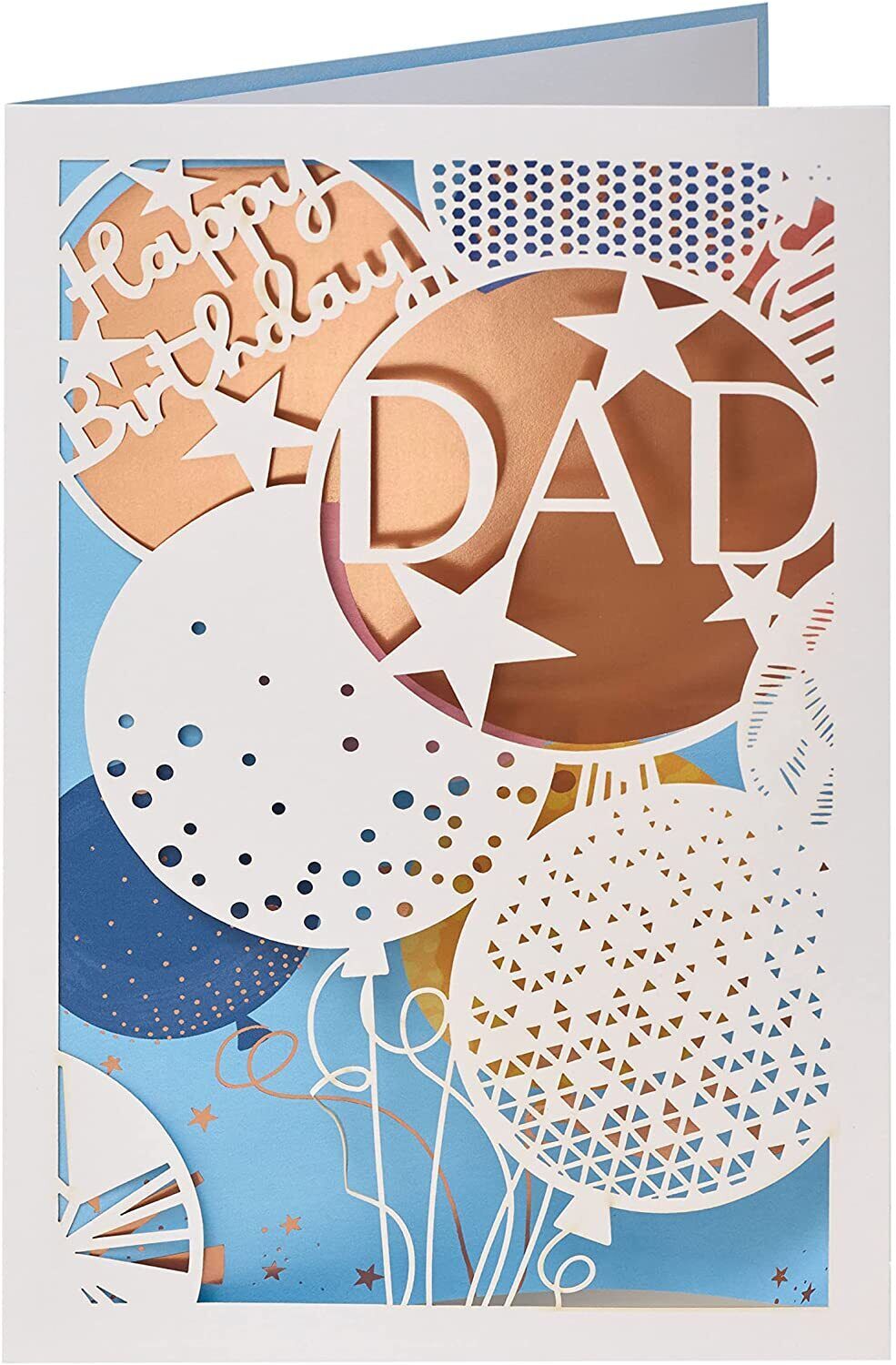 UK Greetings Contemporary Dad Birthday Card featuring modern design and heartfelt message, ideal for celebrating dad's special day.
