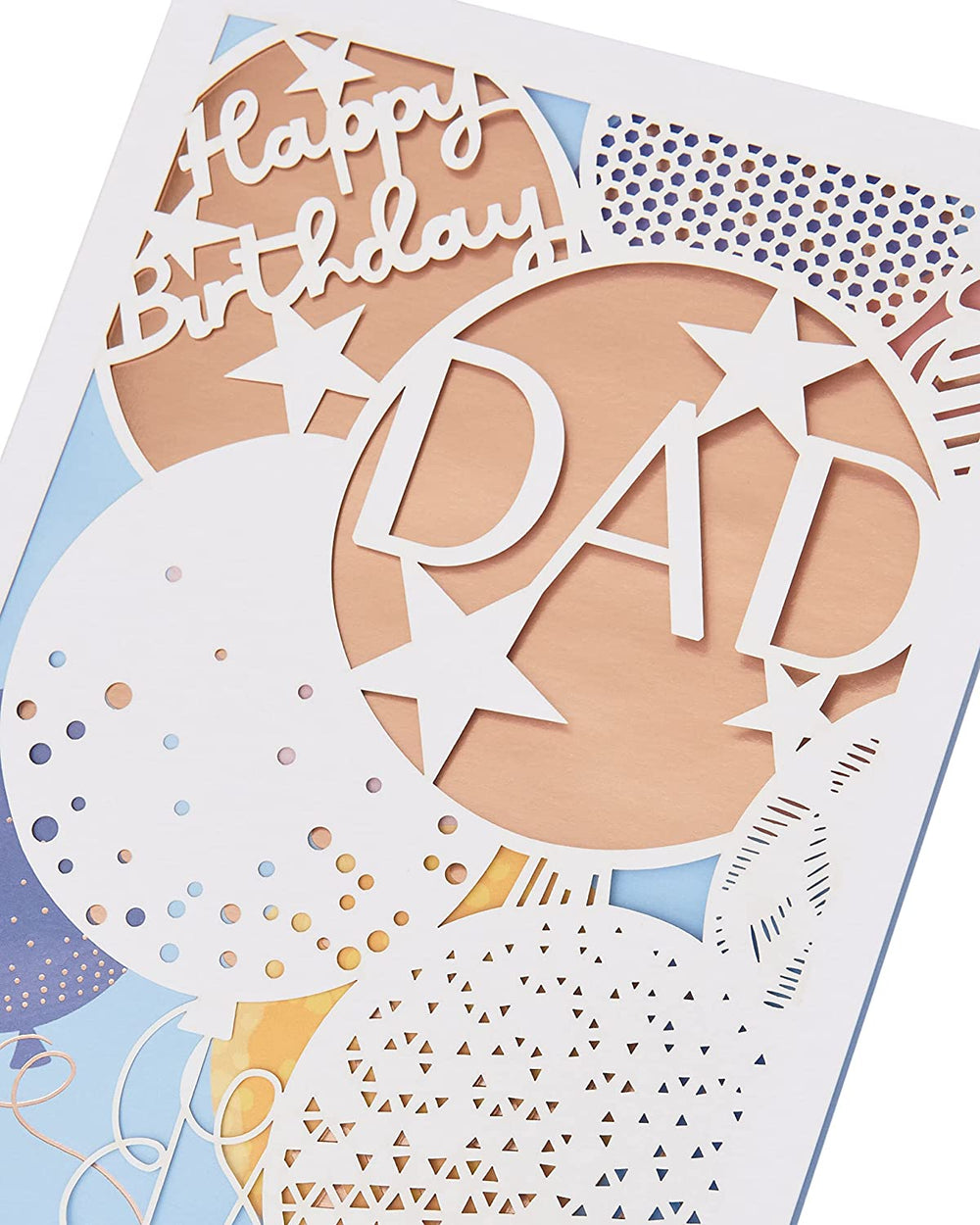 UK Greetings Contemporary Dad Birthday Card featuring modern design and heartfelt message, perfect for celebrating dad's special day.