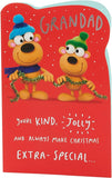 UK Greetings Crackers Christmas Grandad Christmas Card with festive holiday design and cheerful message for Grandad.