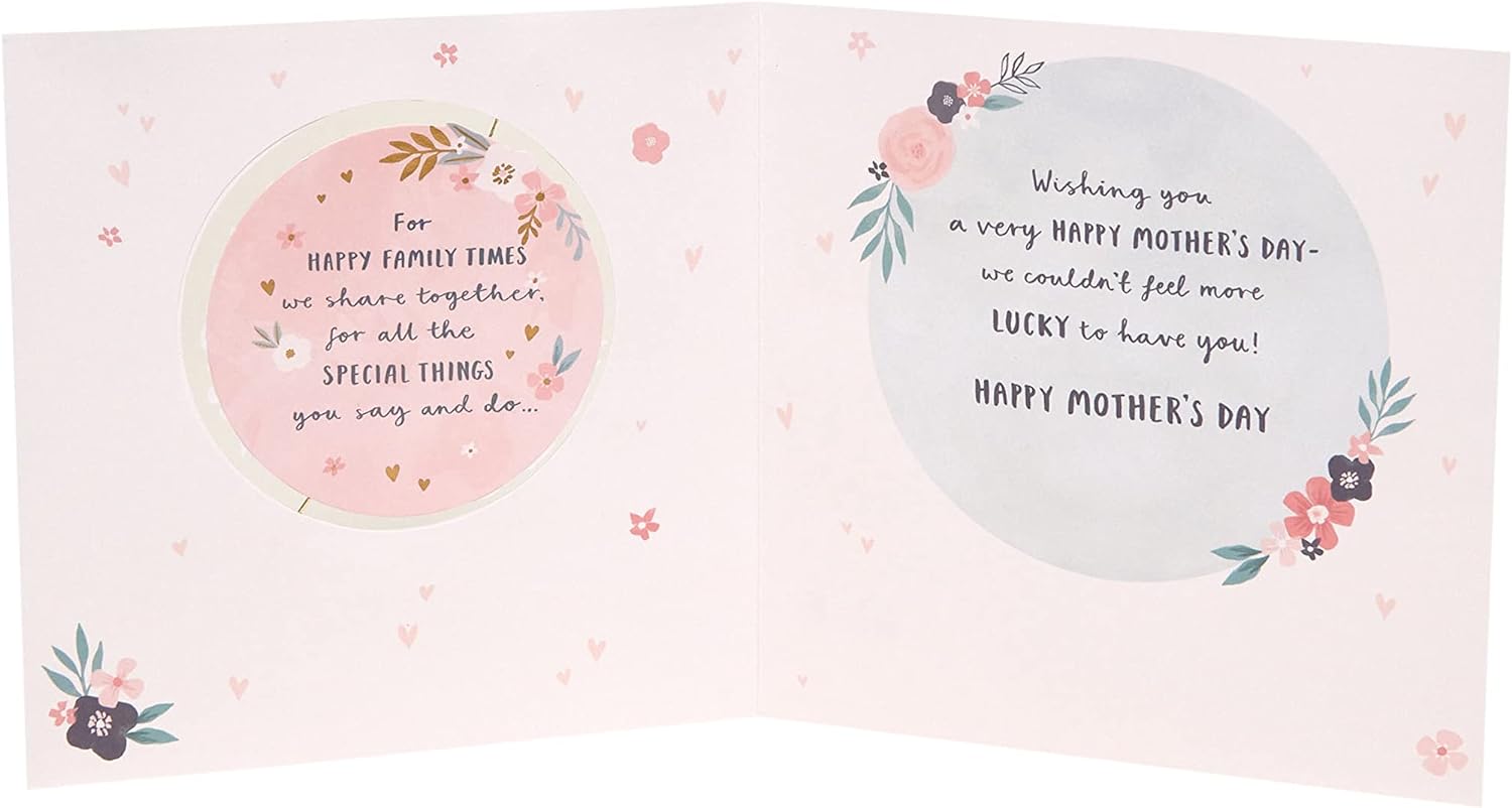 UK Greetings Cut Out Globe Design Mother’s Day Card featuring a globe motif for wife or mother, perfect for celebrating special occasions.