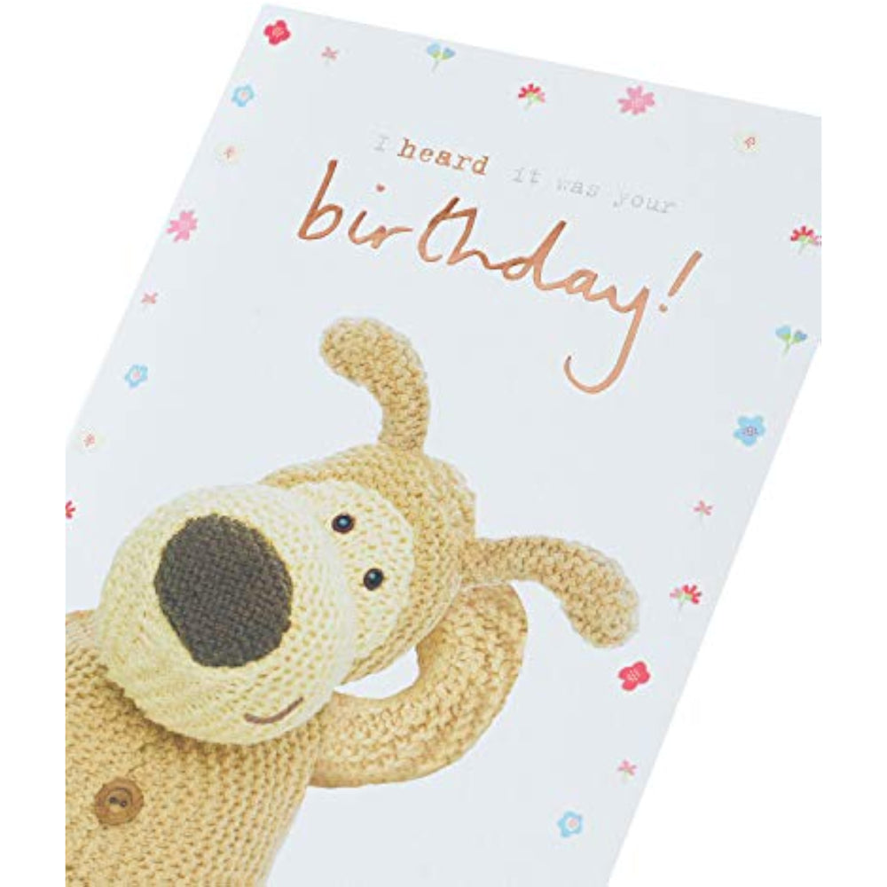 UK Greetings Cute Boofle birthday card with adorable character and cheerful message for special birthday celebrations.