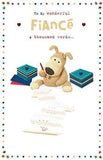 UK Greetings Cute Boofle fiancé greeting card featuring adorable Boofle character and heartfelt message for a special partner.