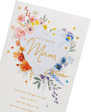 UK Greetings birthday greeting card featuring a cute heart watercolour floral design for moms.