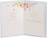 UK Greetings Mam birthday card featuring watercolour floral hearts and cute design, perfect for celebrating special occasions.