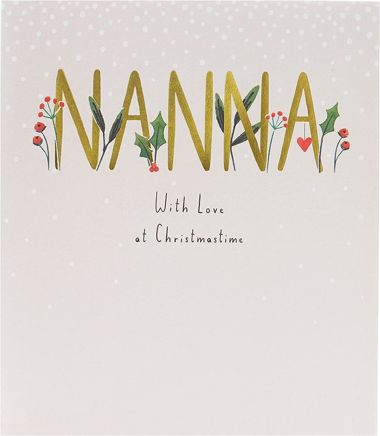 UK Greetings Cute Nanna Christmas Card featuring festive holiday design and cheerful message for special grandmothers