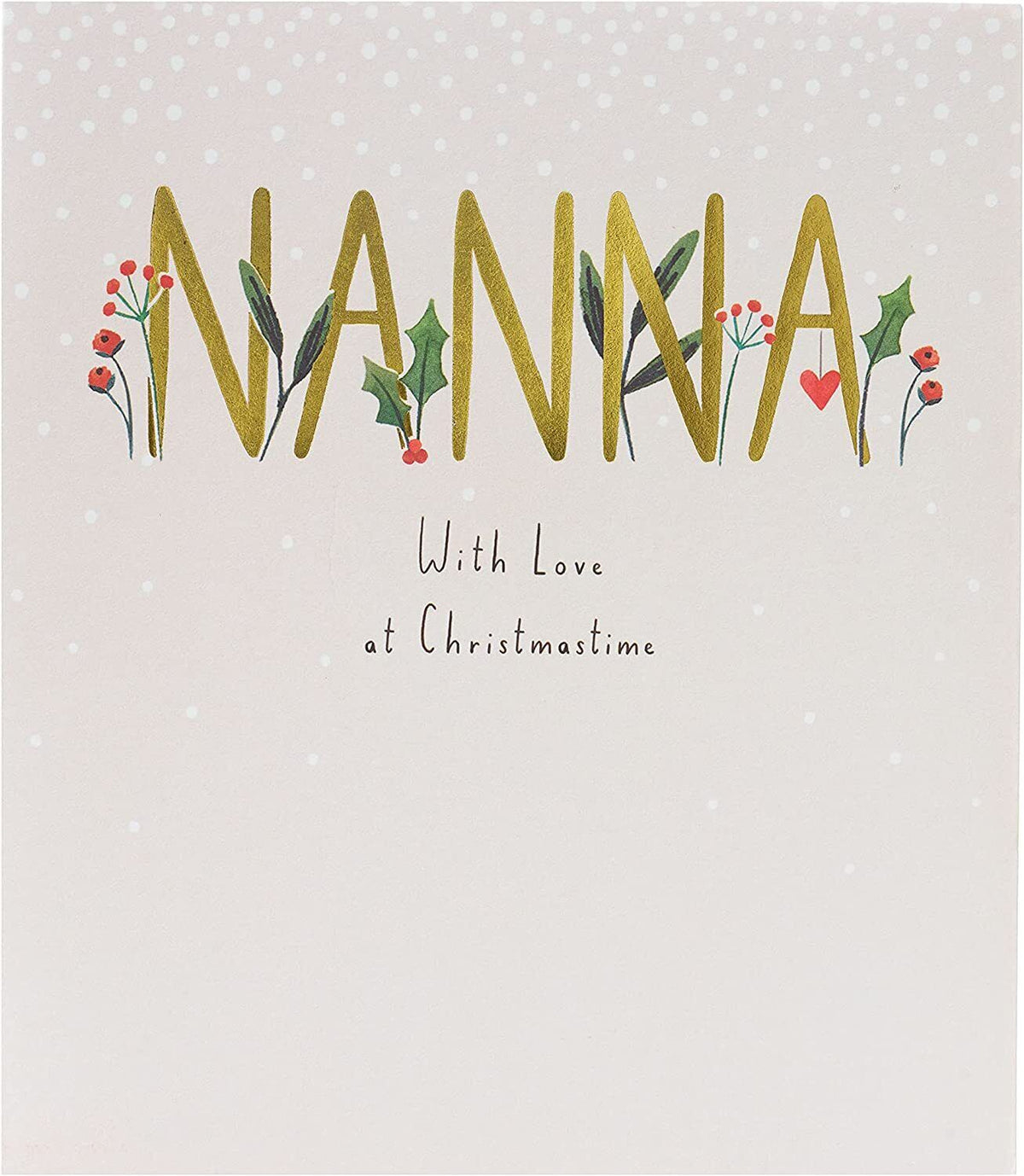 UK Greetings Cute Nanna Christmas Card featuring festive holiday design and cheerful message for special grandmothers