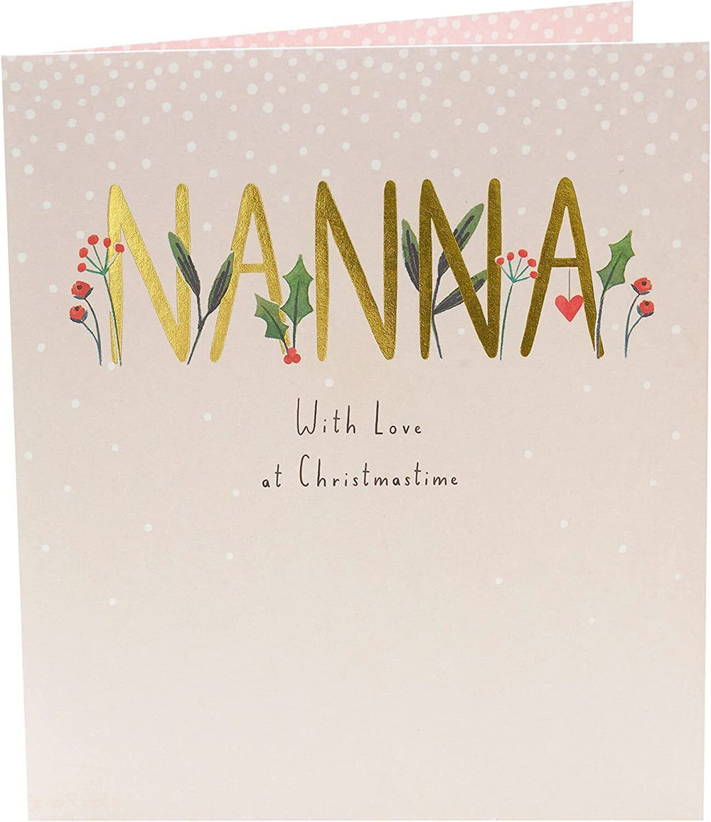 UK Greetings Cute Nanna Christmas Card featuring festive holiday design and cheerful message for grandmothers.