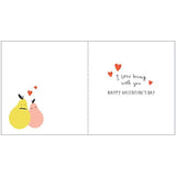 UK Greetings Cute Perfect Pear Joke Valentine's Day Card featuring a playful design with a pear illustration and romantic message