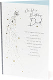 UK Greetings Dad birthday card with sentimental verse, featuring heartfelt message and colorful design for special occasion.