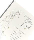 UK Greetings Dad birthday card with sentimental verse, featuring heartfelt message and colorful design for special occasions.
