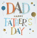 UK Greetings Dad Fathers Day card featuring a heartfelt design, perfect for celebrating dad on Father's Day.