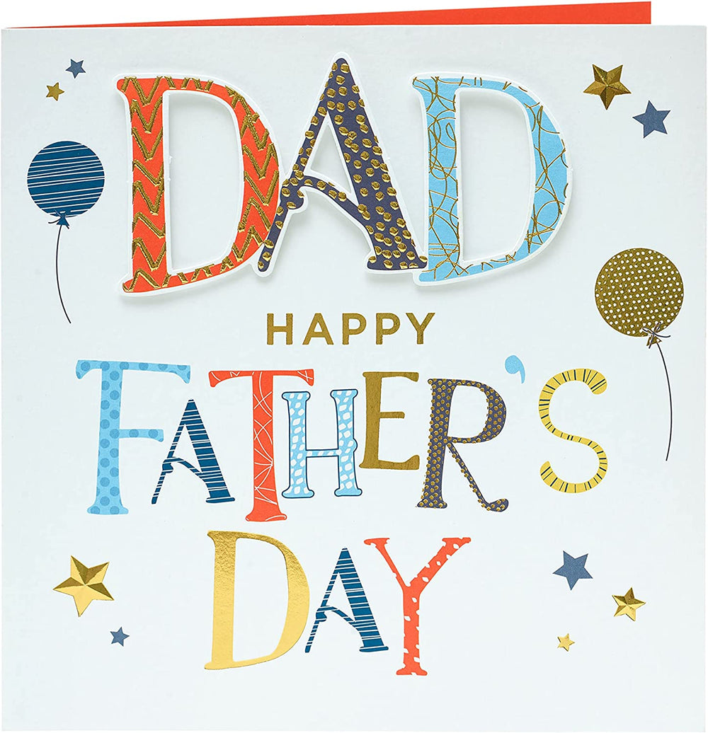 UK Greetings Father's Day card featuring a heartfelt design for dads, perfect for celebrating Father's Day.