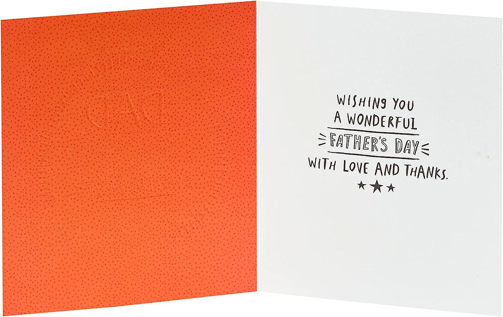 UK Greetings Dad Gold Medal Father's Day card featuring a gold medal design and heartfelt message for Father's Day celebration.