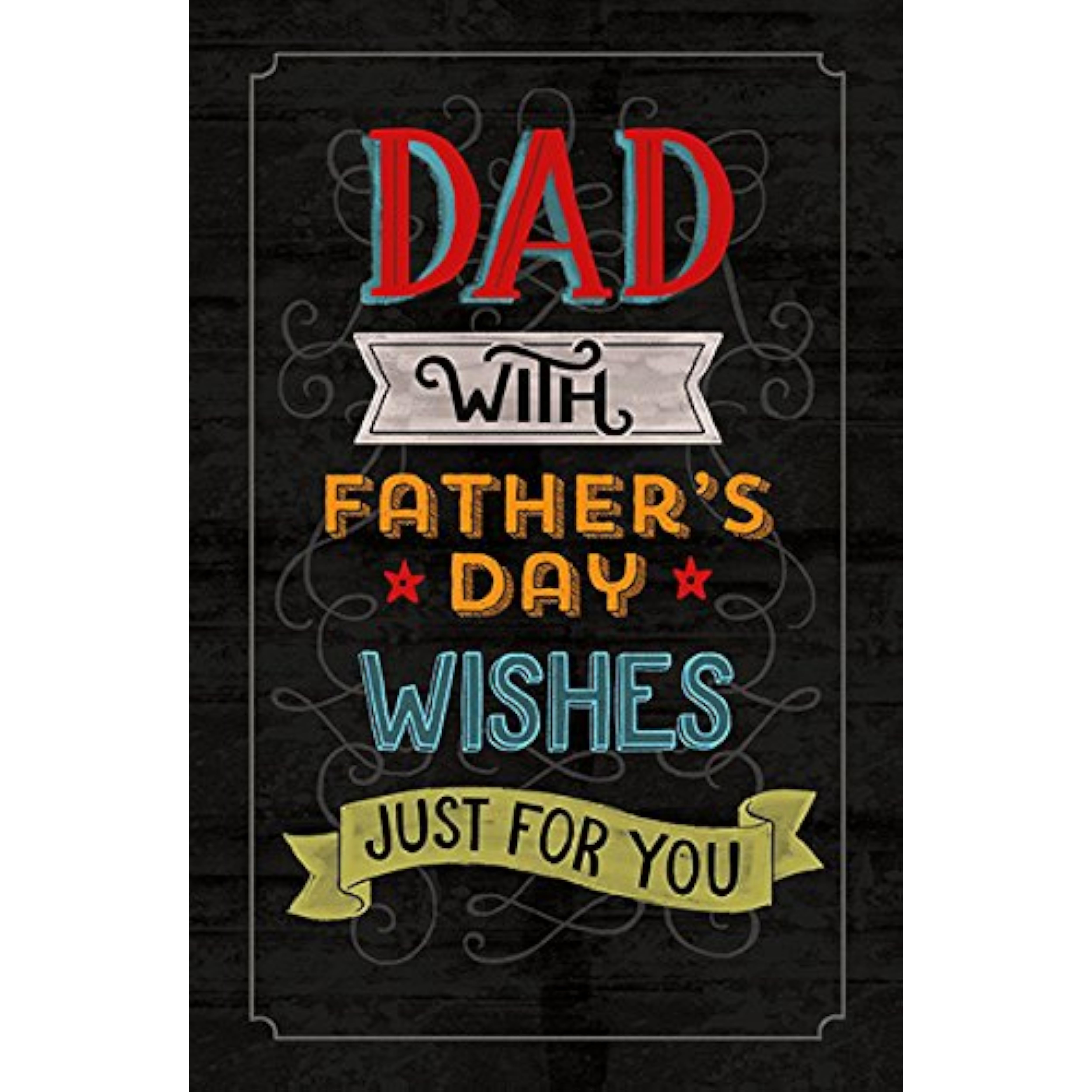 UK Greetings Father's Day greeting card featuring heartfelt "Just for You" wishes and dad-themed design.