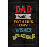 UK Greetings Father's Day greeting card featuring heartfelt "Just for You" wishes and dad-themed design.
