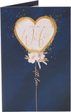 UK Greetings dark blue and gold design wife birthday greeting card with elegant pattern and heartfelt message.