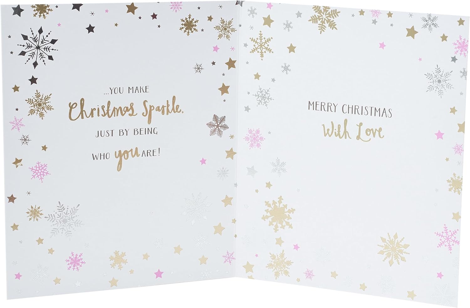 UK Greetings Daughter Christmas greeting card with embellishments, featuring festive holiday design and special Xmas message.