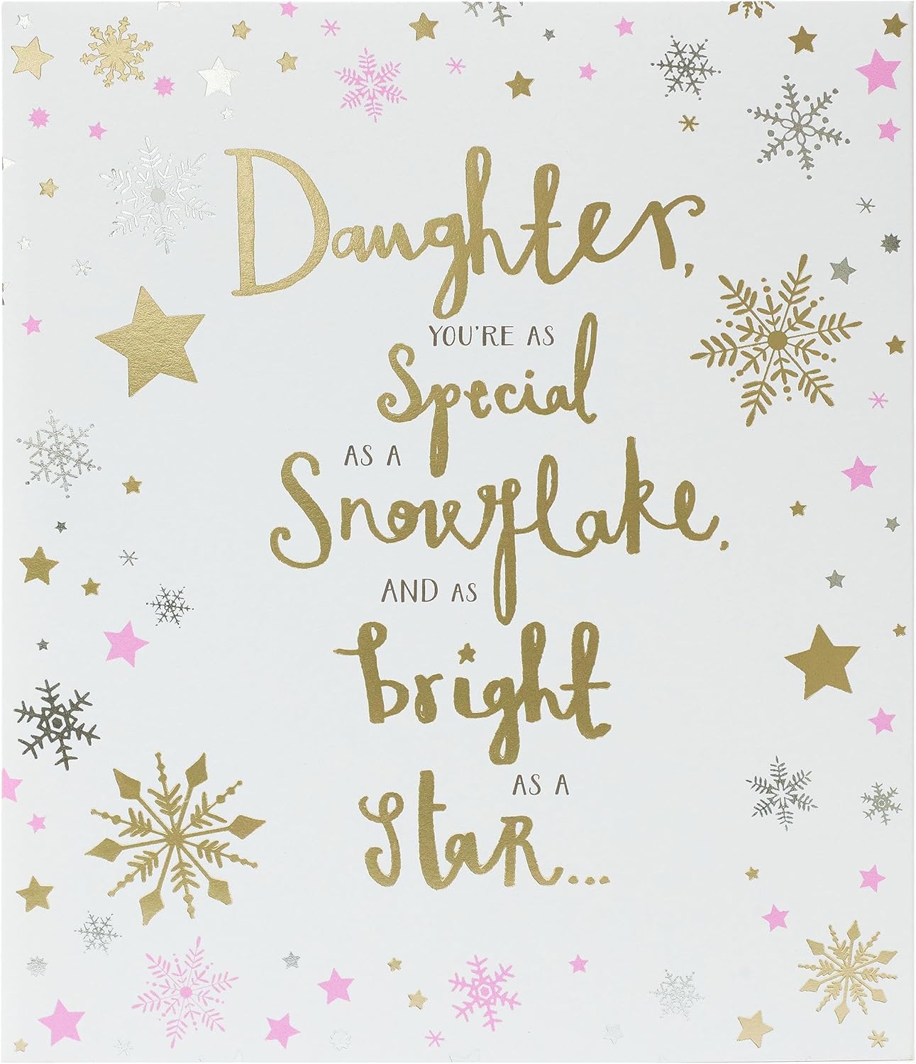 UK Greetings Daughter Christmas greeting card with embellished design, featuring festive holiday imagery and special Xmas details.