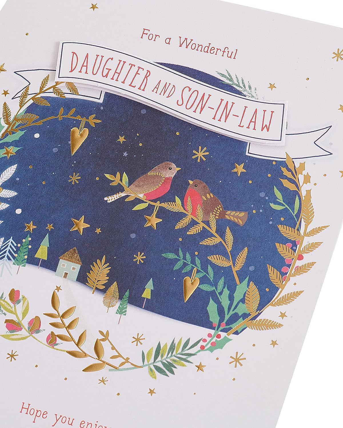 UK Greetings Daughter & Multi Caption Christmas Card featuring festive holiday designs and heartfelt messages for loved ones.