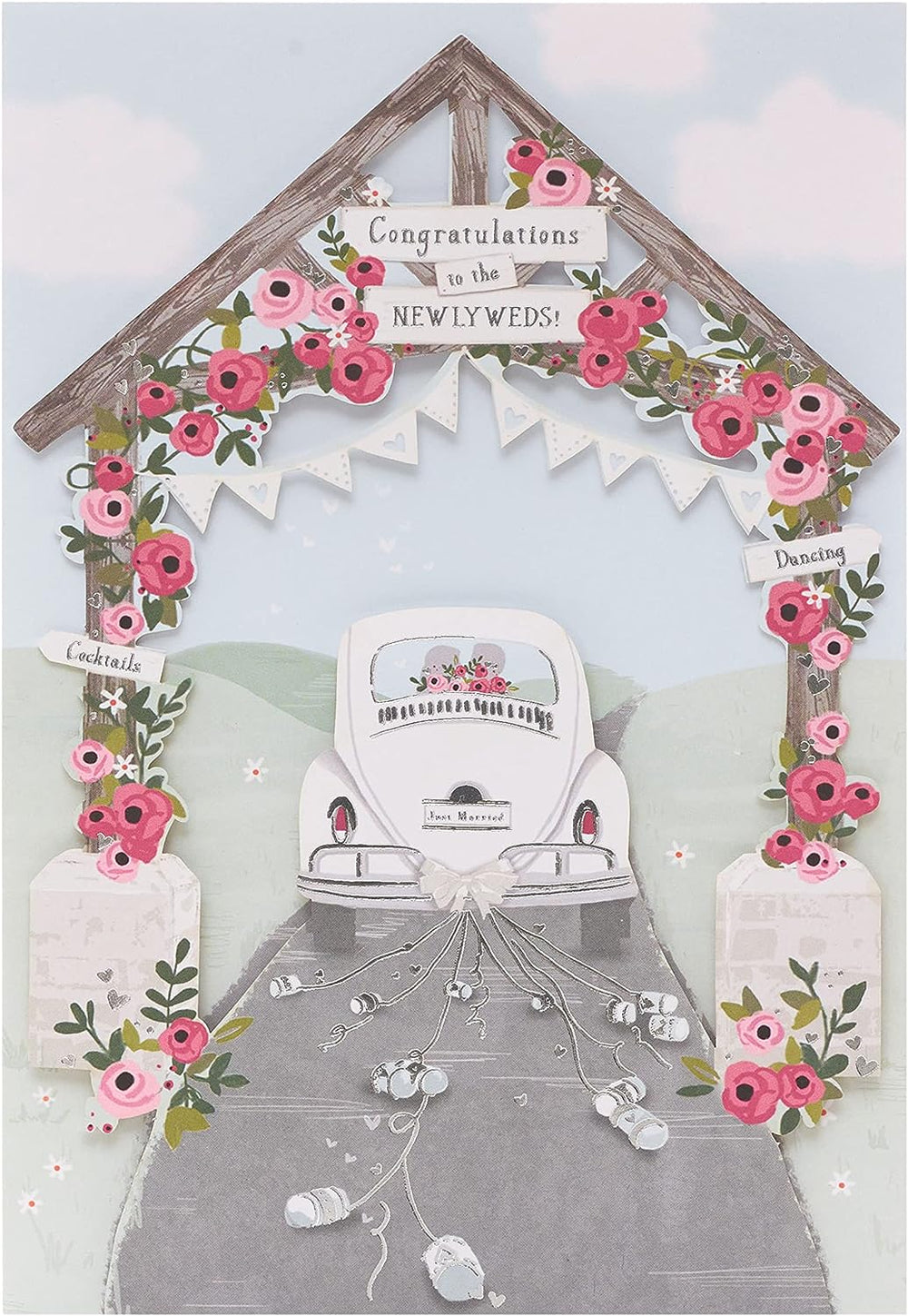 UK Greetings detailed design wedding card featuring elegant floral patterns and intricate artwork for special occasions.