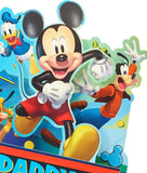 UK Greetings Disney 3D Pop Up Mickey Mouse Daddy birthday greeting card with colorful Mickey Mouse design and festive message.