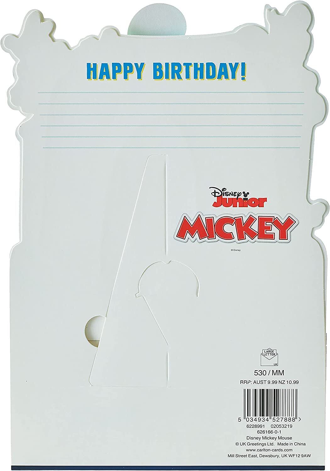 UK Greetings Disney 3D Pop Up Mickey Mouse Daddy Birthday Card showing a colorful pop-up Mickey Mouse on the front.
