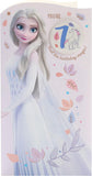 Disney Frozen 7th birthday greeting card for girls by UK Greetings featuring Elsa and a matching envelope.